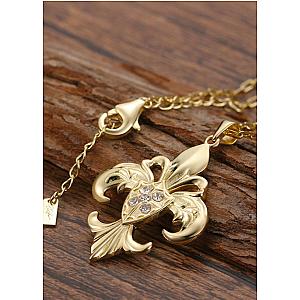Saints and Saviors* Fleur de Lis Gold Pendant Necklace