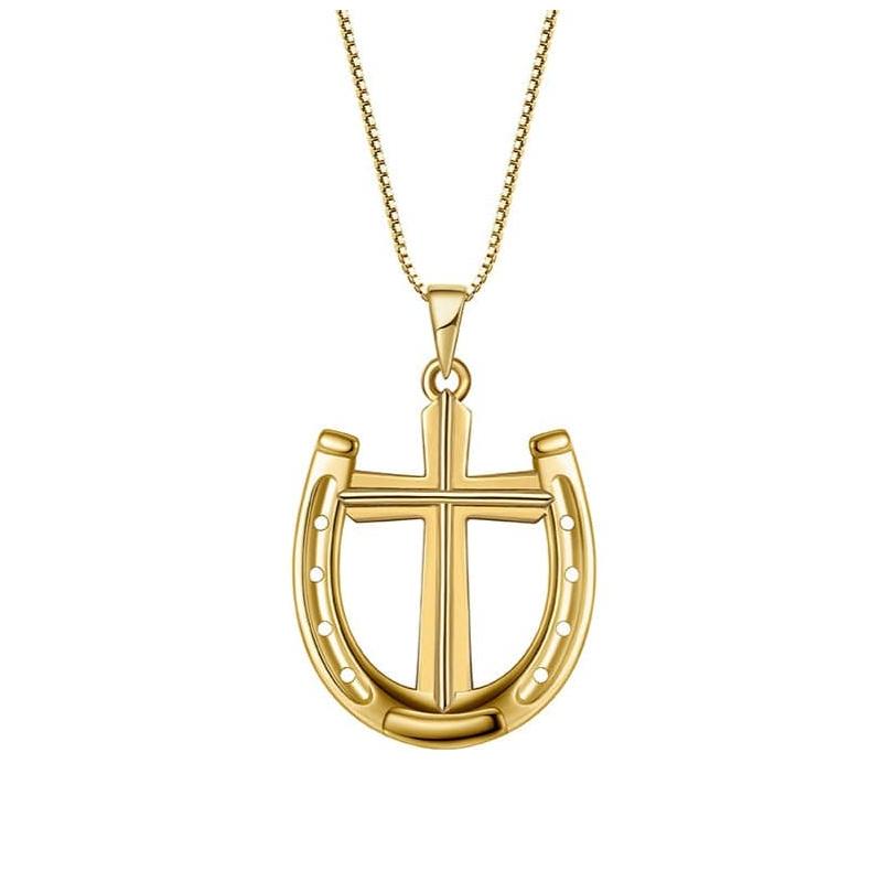 Saints and Saviors Rider's Prayer Gold Necklace