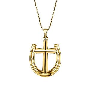 Saints and Saviors Rider's Prayer Gold Necklace