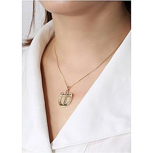 Saints and Saviors Rider's Prayer Gold Necklace