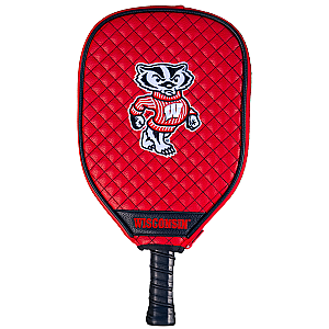 Wisconsin Badgers Quilted Pickleball Paddle Cover (Red)