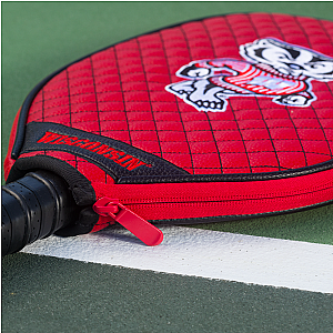 Wisconsin Badgers Quilted Pickleball Paddle Cover (Red)