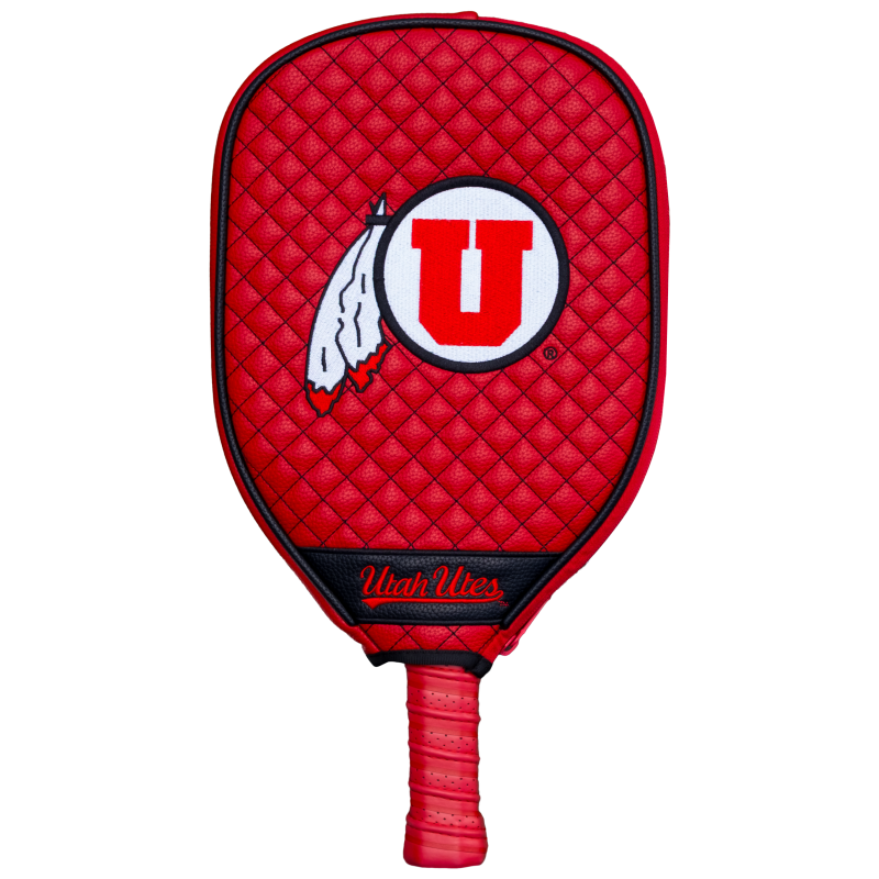 Utah Utes Quilted Pickleball Paddle Cover (Red)