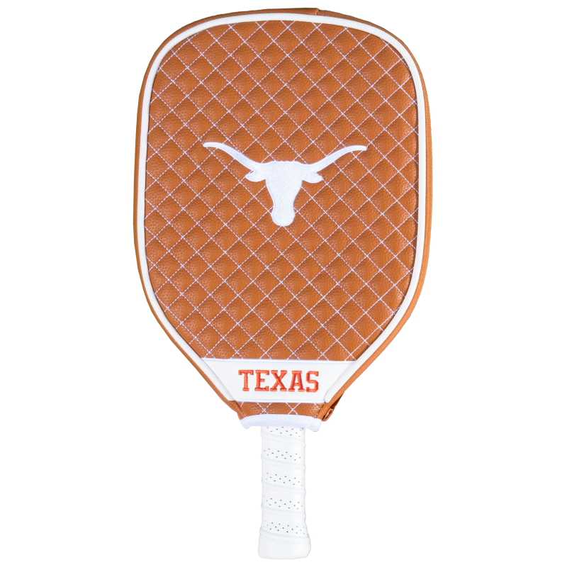 Texas Longhorns Quilted Pickleball Paddle Cover (Dark Orange)