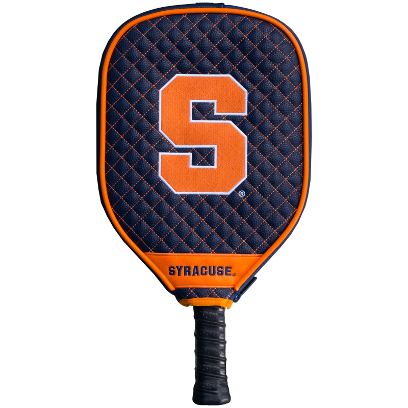 Syracuse Orange Quilted Pickleball Paddle Cover (Navy)