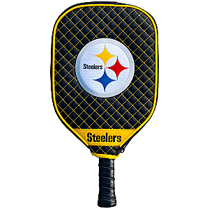 Pittsburgh Steelers Quilted Pickleball Paddle Cover (Black)