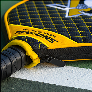 Pittsburgh Penguins Quilted Pickleball Paddle Cover (Black)