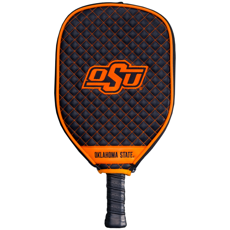 Oklahoma State Cowboys Quilted Pickleball Paddle Cover (Black)