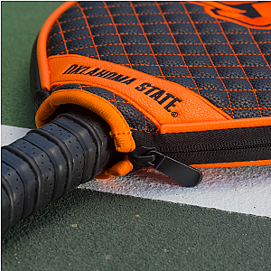 Oklahoma State Cowboys Quilted Pickleball Paddle Cover (Black)