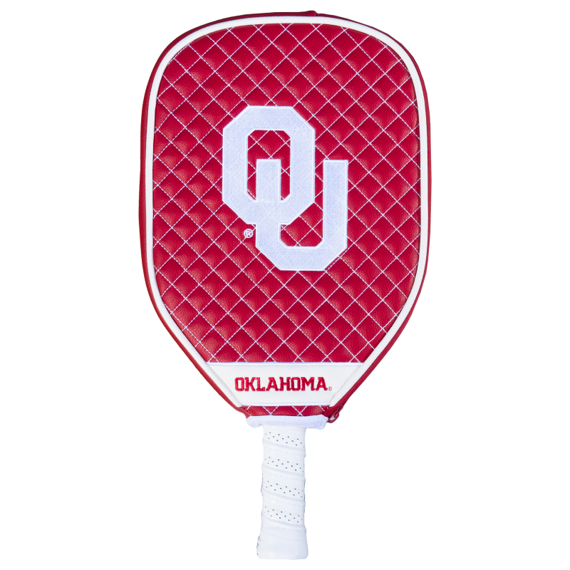 Oklahoma Sooners Quilted Pickleball Paddle Cover (Dark Red)