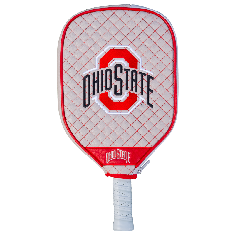 Ohio State Buckeyes Quilted Pickleball Paddle Cover (Gray)