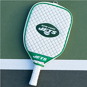 New York Jets Quilted Pickleball Paddle Cover (White)