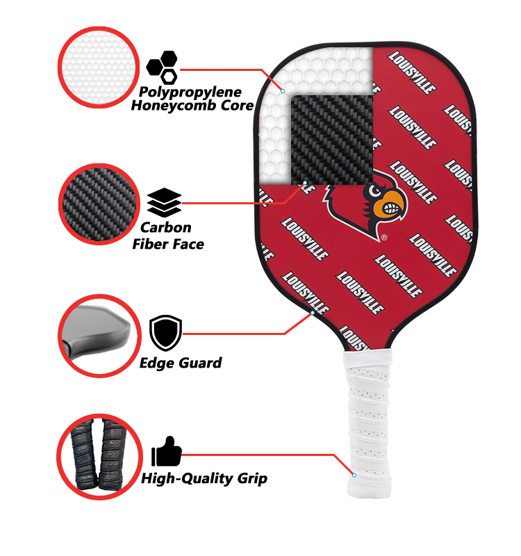 Louisville Cardinals Pickleball Paddle
