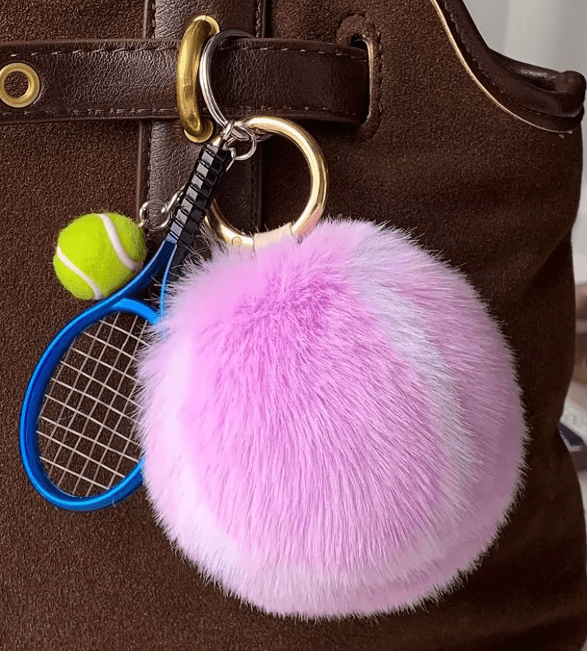 Fluff Ball Tennis Charms