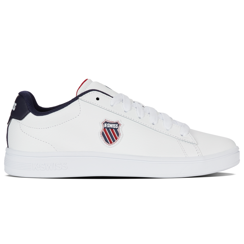 04412-983-M | COURT SHIELD II | WHITE/PEACOAT/SAMBA RED