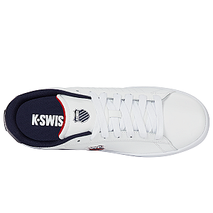 04412-983-M | COURT SHIELD II | WHITE/PEACOAT/SAMBA RED