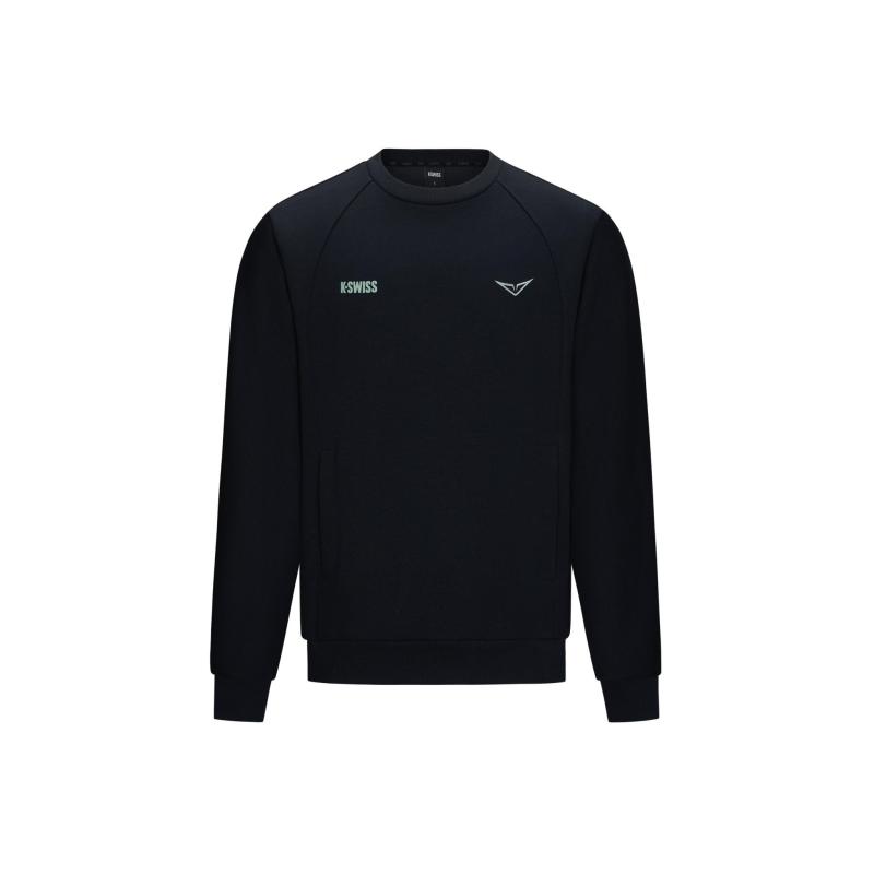 1713350-008 | K- SWISS X ANDREY RUBLEV UNISEX LOGO SWEATSHIRT | BLACK