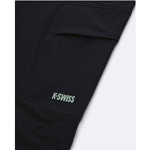 1013348-008 | K- SWISS X ANDREY RUBLEV MENS SUBTLE CHECKED PANTS | BLACK