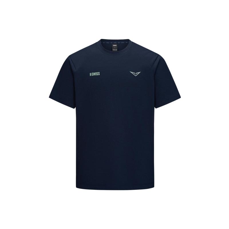 1713352-014 | K- SWISS X ANDREY RUBLEV UNISEX LOOSE FIT T-SHIRT | NAVY