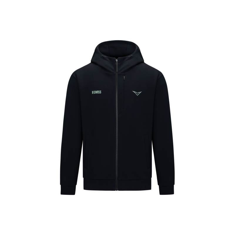 1713349-008 | K- SWISS X ANDREY RUBLEV UNISEX KUBE HOODED JACKET | BLACK