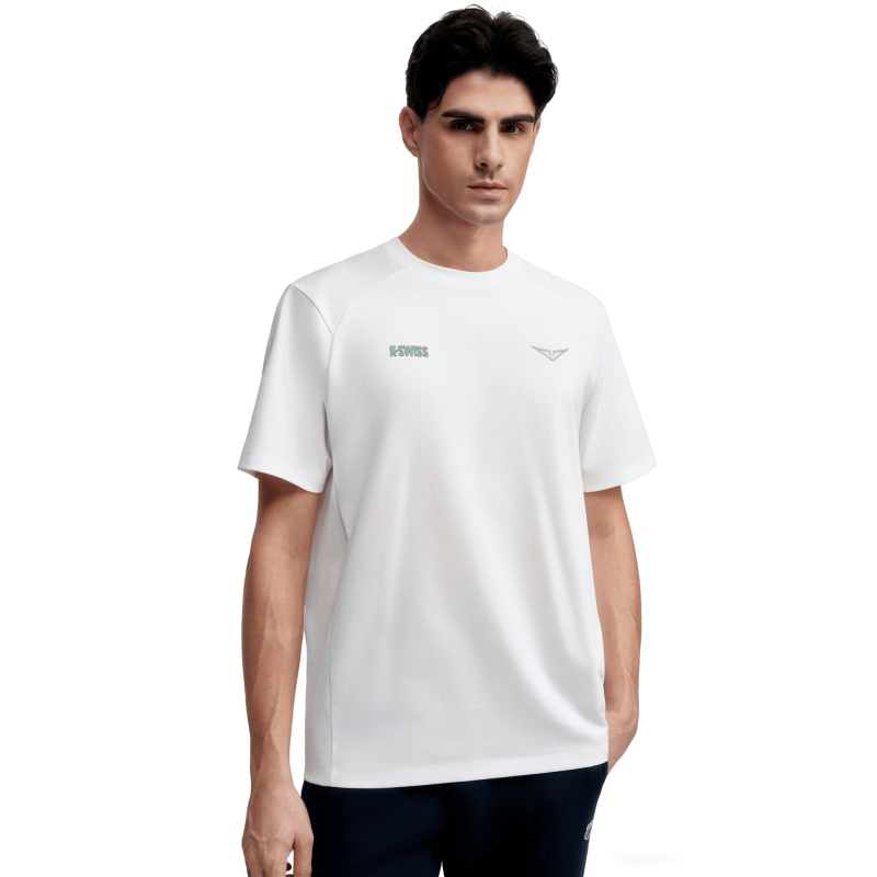 1713352-101 | K- SWISS X ANDREY RUBLEV UNISEX LOOSE FIT T-SHIRT | WHITE