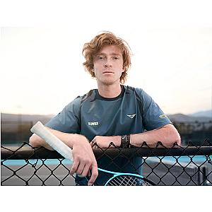 1012020-417 | RUBLEV US OPEN SHIRT | BLUE/YELLOW