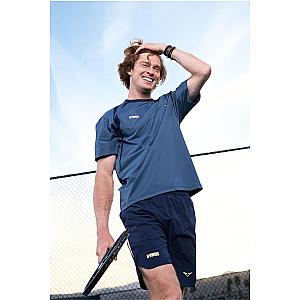 1012020-417 | RUBLEV US OPEN SHIRT | BLUE/YELLOW