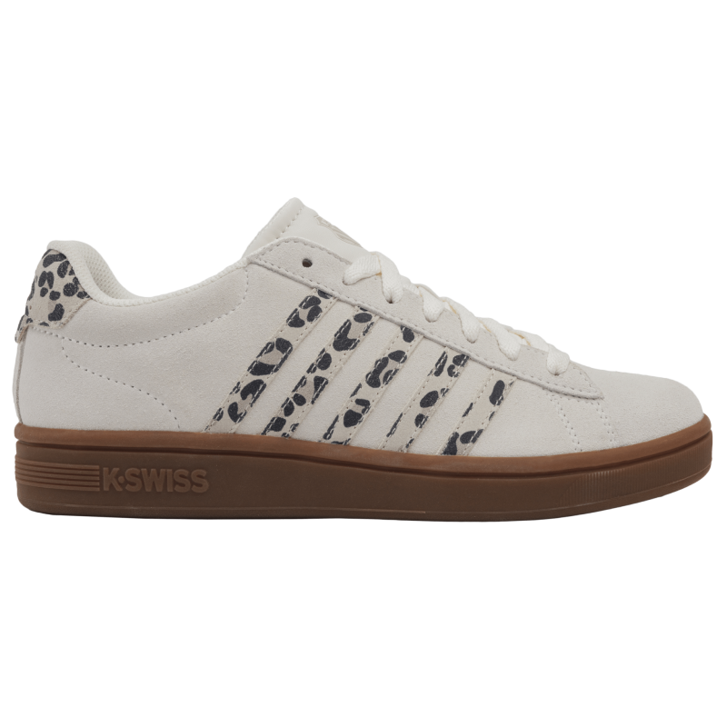 99492-148-M | COURT TIEBREAK II SDE | SNOW WHITE/LIGHT GRAY/LEOPARD/GUM