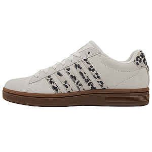 99492-148-M | COURT TIEBREAK II SDE | SNOW WHITE/LIGHT GRAY/LEOPARD/GUM