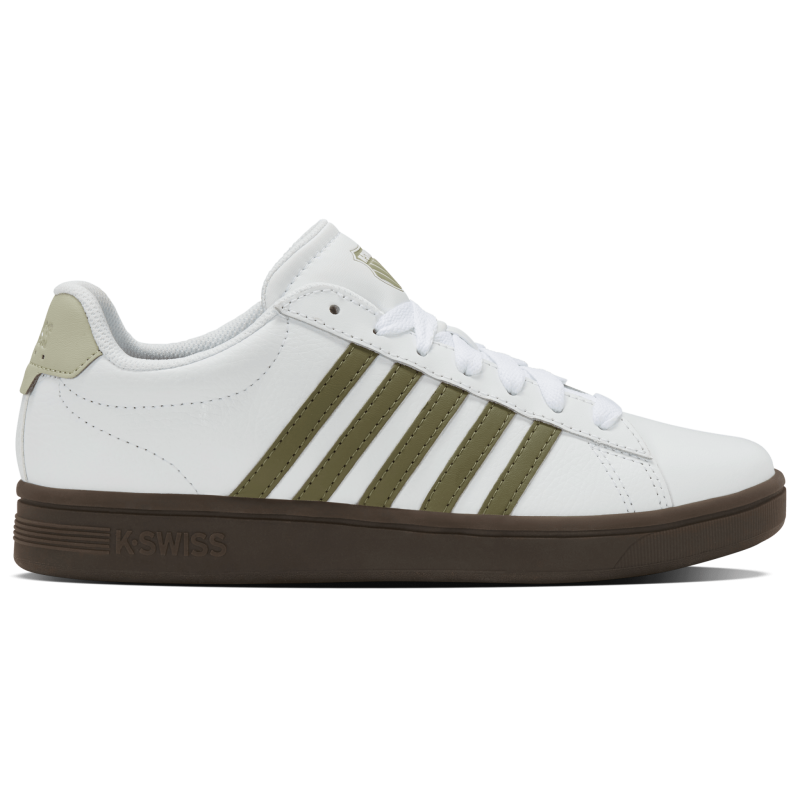 04413-125-M | COURT TIEBREAK II | WHITE/BURNT OLIVE/COLA GUM/ALFALFA