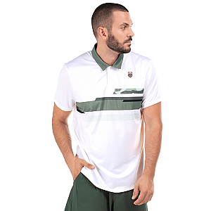 109092-100 | CAMO STRIPE POLO S/S | WHITE