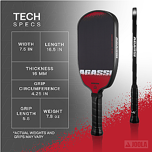 JOOLA Agassi Edge 16mm "Blemished" Pickleball Paddle