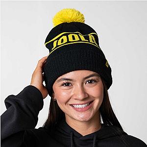JOOLA Striped Pom Pom Beanie