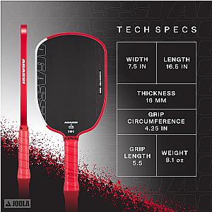 JOOLA Agassi Pro 16mm Pickleball Paddle