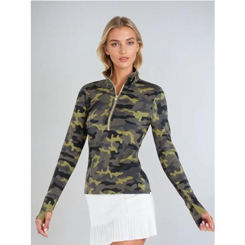 Performance Half Zip High Collar Long Sleeve