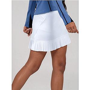 Sinclaire 15" Pleated Hem Golf And Tennis Skirt - White