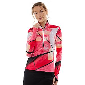 Performance Half Zip High Collar Long Sleeve