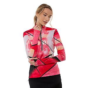 Performance Half Zip High Collar Long Sleeve