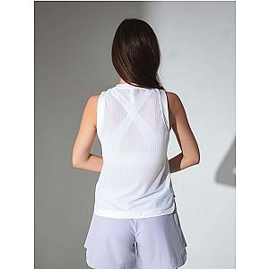 Baila V Neck Tank - Technical Athletic Tank with High-Low Hem