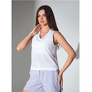 Baila V Neck Tank - Technical Athletic Tank with High-Low Hem