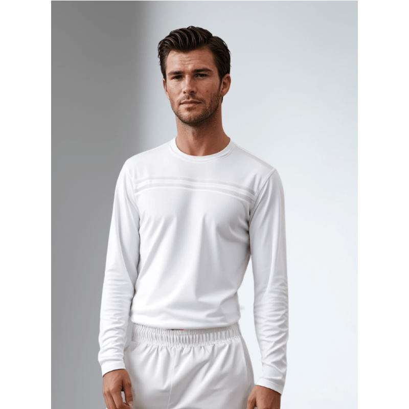 Performance Long Sleeve Crew Neck - White