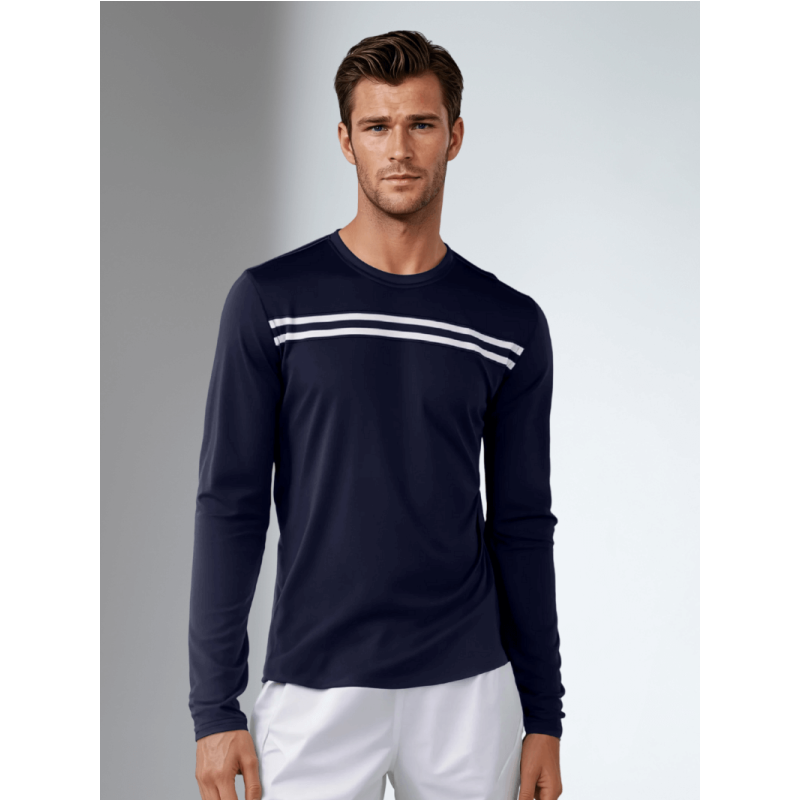 Performance Long Sleeve Crew Neck - Midnight/White