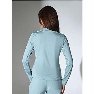 Riley Performance Mock Neck - Viridian Print