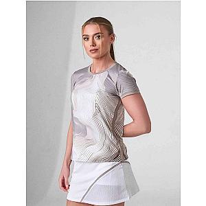 SUSTAINABLE HARPER SHORT SLEEVE CREW NECK - LATTE PRINT