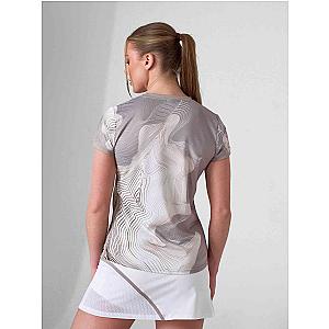SUSTAINABLE HARPER SHORT SLEEVE CREW NECK - LATTE PRINT
