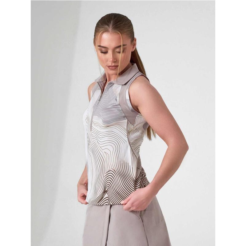 MAI Sleeveless Polo | Fitted Athletic Tank with Racer Back | First Position Collection