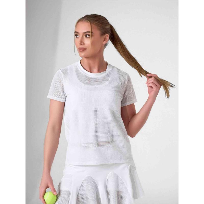 BAILA Mesh Short Sleeve Top | Breathable Athletic Crew Neck | First Position Collection