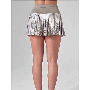 HARPER PLEATED SKIRT | Latte Print Tennis & Pickleball Performance Skirt with Pockets