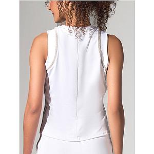 Elle Classic Active, Tennis & Pickleball Tank	- White/Silver Sand
