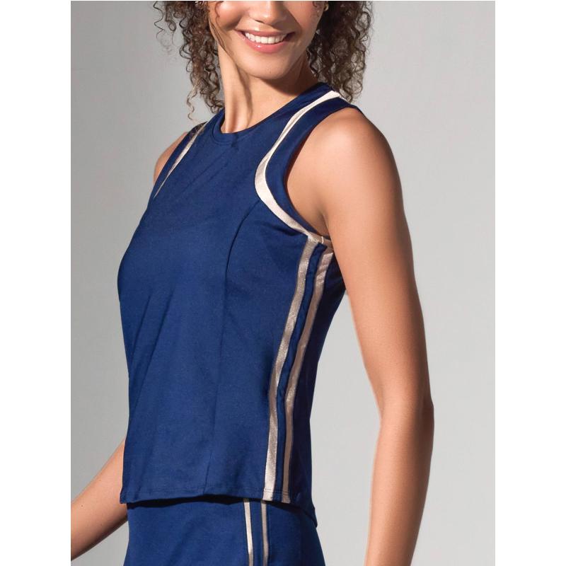 Elle Classic Active, Tennis & Pickleball Tank	- Ink/Silver Sand